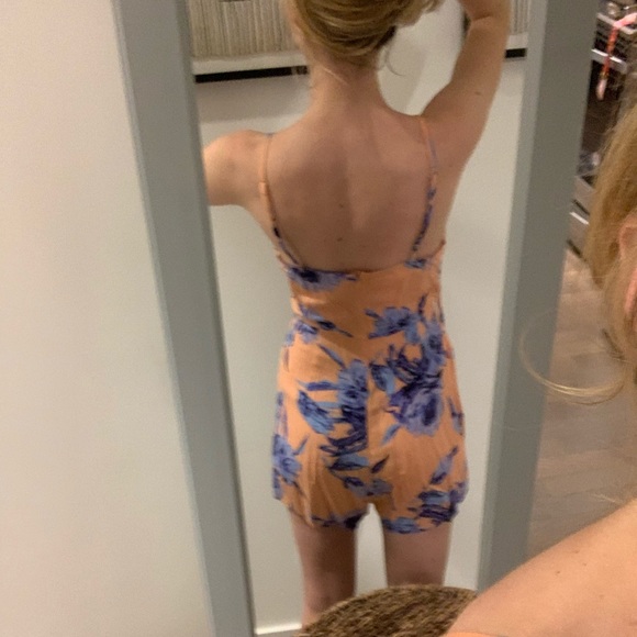 Here Comes the Sun peach and blue romper/dress - Picture 7 of 11